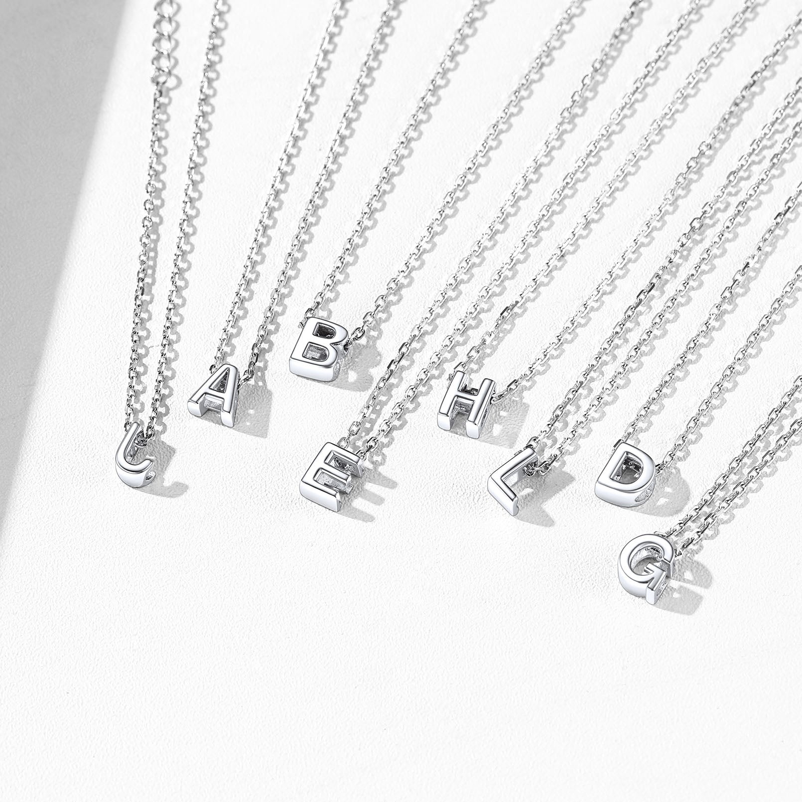 Sterling Silver Initial Cable Chain Ankle Bracelet for