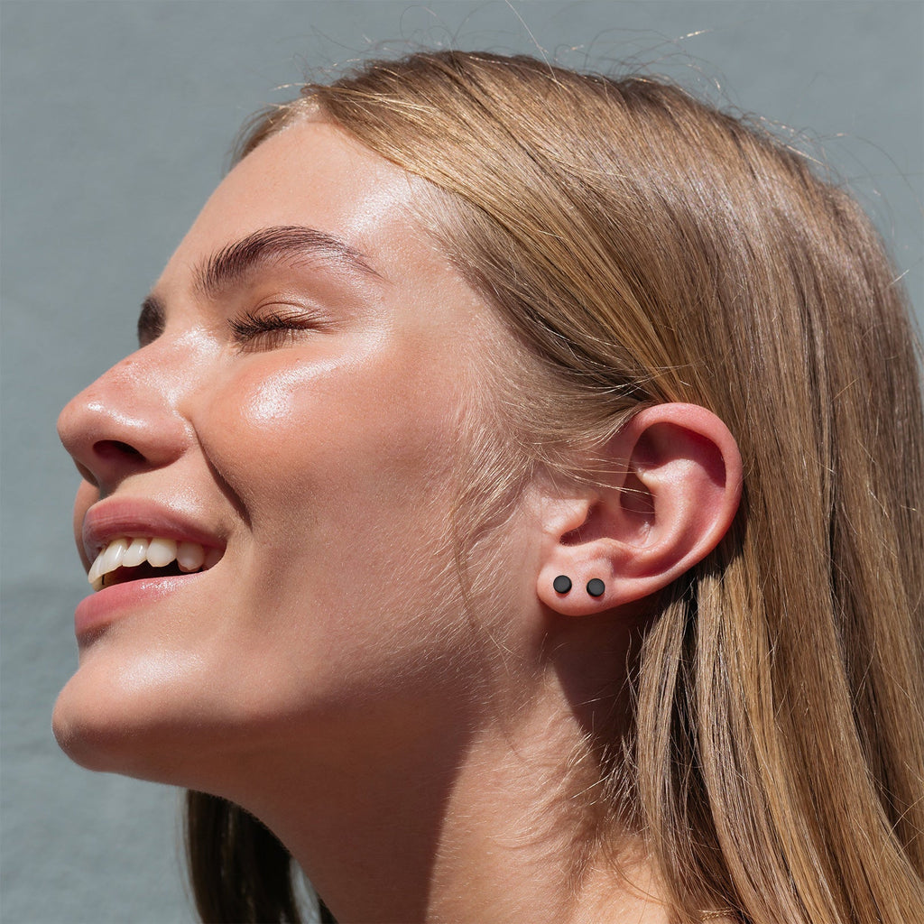 Sterling Silver Dot Stud Earrings for