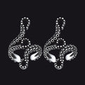 Sterling Silver Octopus Ear Cuff Earrings for