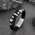 Sport Baseball Leather Cuff Bracelet Braided for
