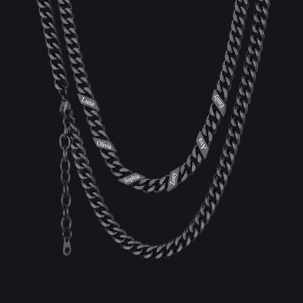 Custom Cuban Link Chains With Names Necklace for , 5/7/9mm Width