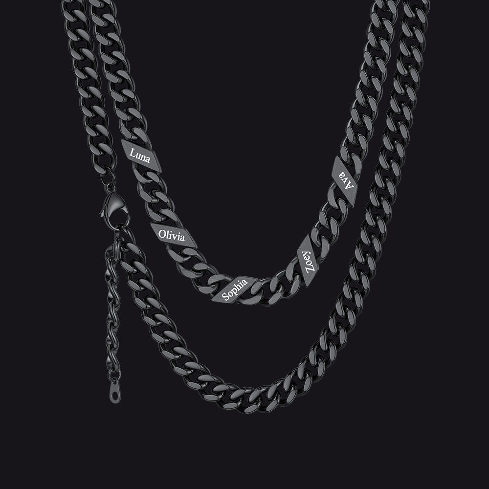 Custom Cuban Link Chains With Names Necklace for , 5/7/9mm Width