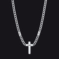 Custom Cross Cuban Link Chain Necklace With Engraved Name for 5/7mm