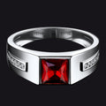 Sterling Silver Birthstone Wedding Band Ring for