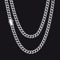Engraved Cuban Link Chain Necklace for 6/9/12mm Width