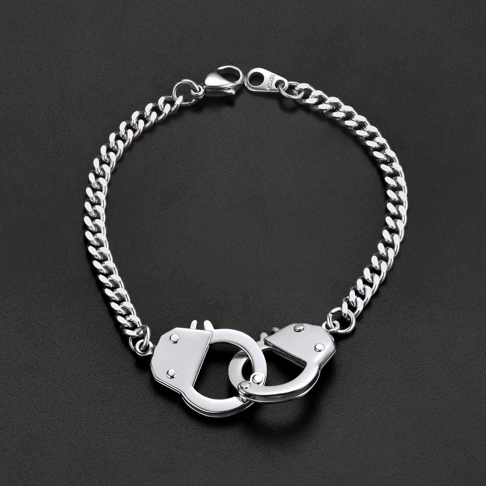 4mm Handcuff Chain Bracelet for Stainless Steel