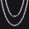 Stainless Steel Byzantine Chain Necklace for