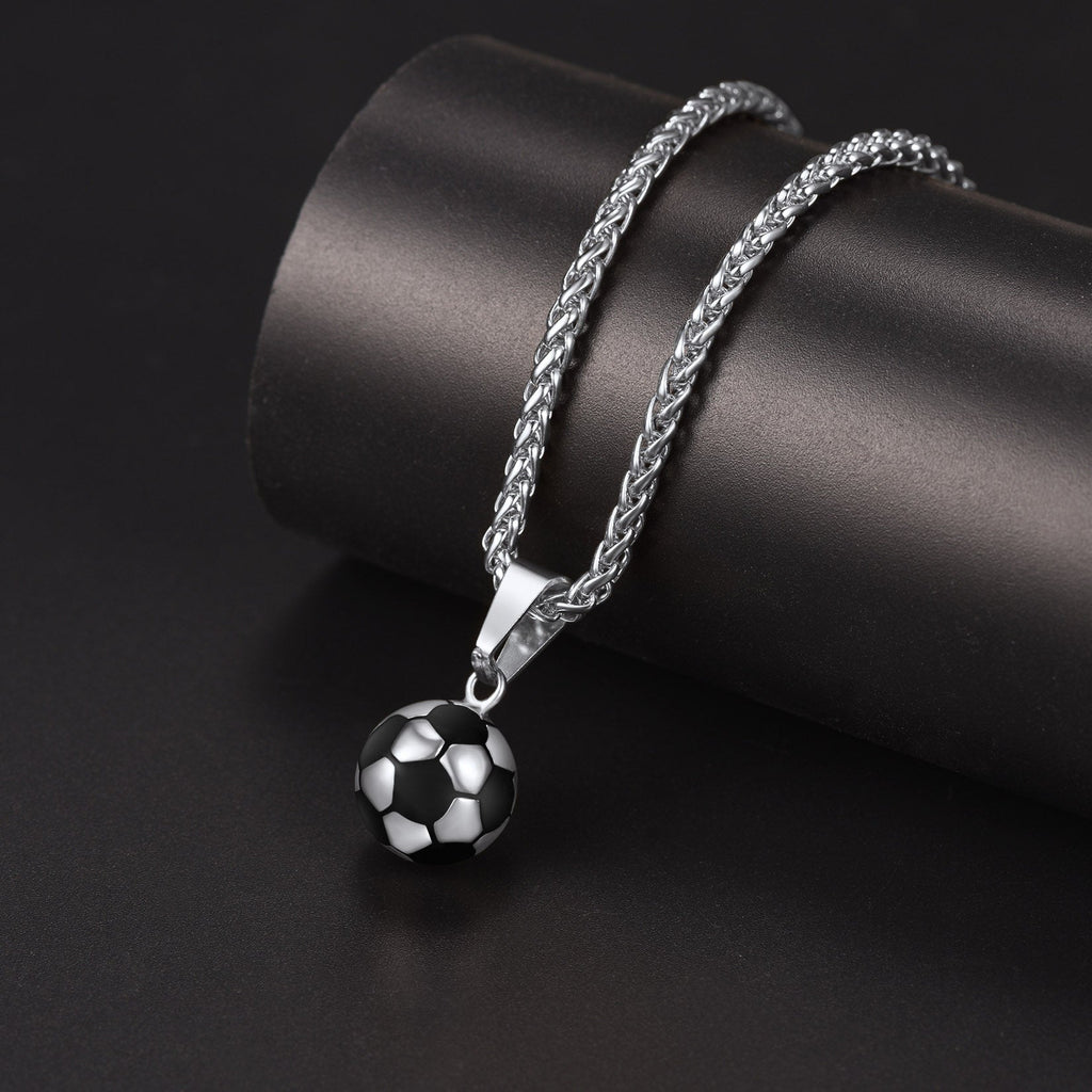 Soccer Football Necklace Sports Pendants for Ball Fans