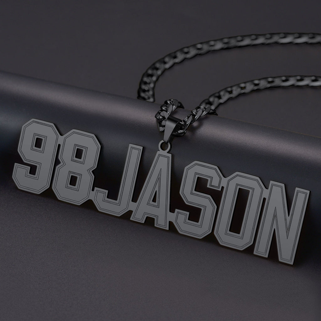 Custom Name Letter Cuban Link Chain Necklace for