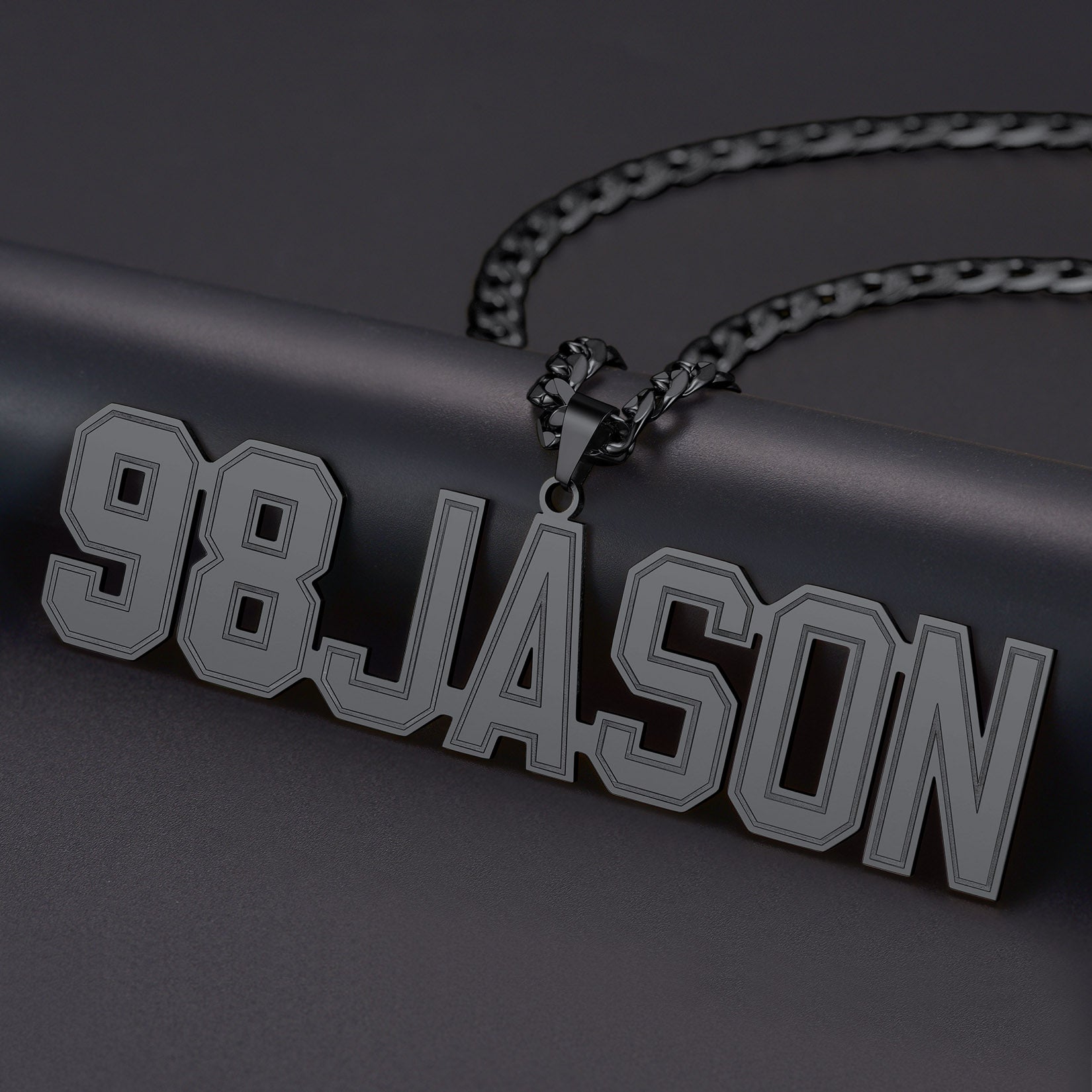 Custom Name Letter Cuban Link Chain Necklace for