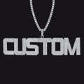 Custom Name Letter Pendant Necklace With Cz Stones for