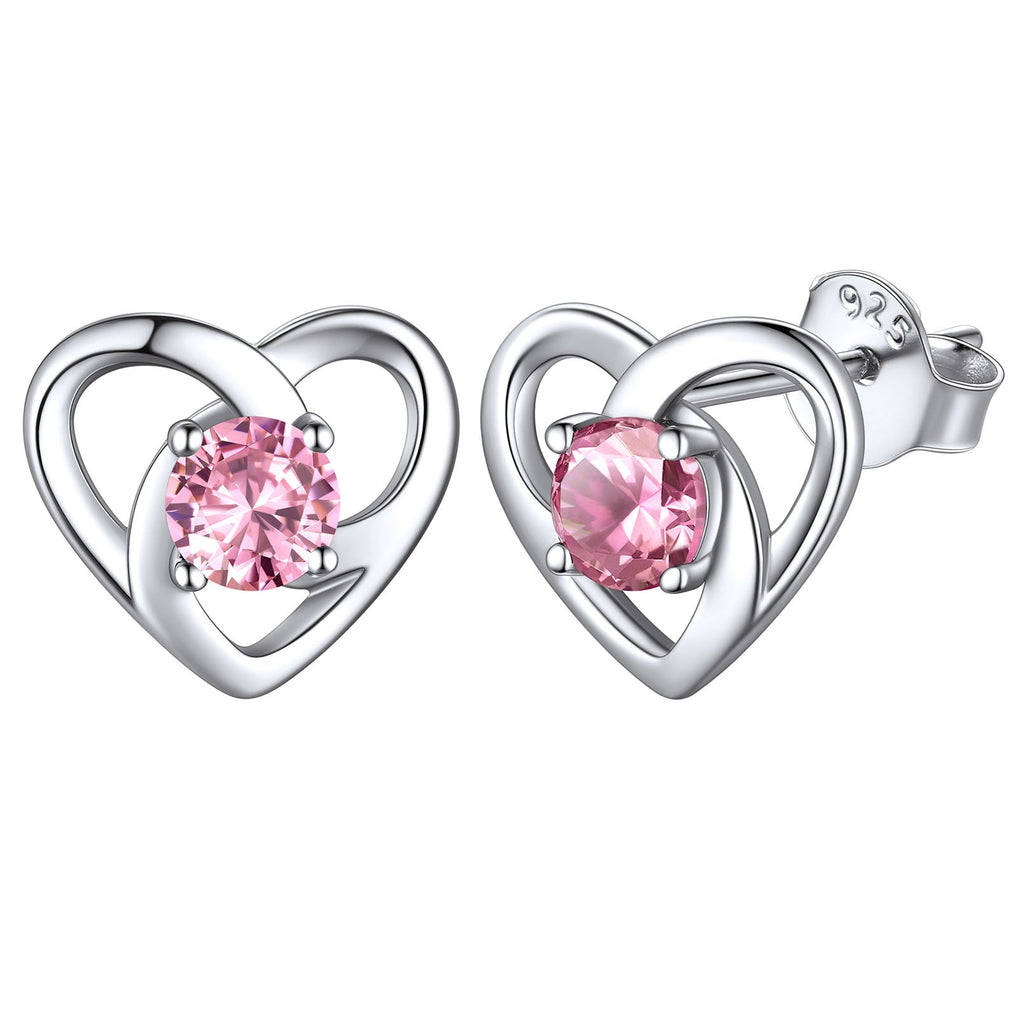 Sterling Silver Celtic Knot Birthstone Stud Earrings Birthday Gifts for