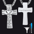 Custom Celtic Cross Urn Cremation Pendant Necklace for Ashes