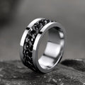 Cuban Chain Link Fidget Spinner Anxiety Ring for