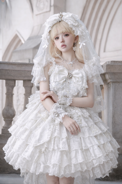 [pre-order Deadline: May 13] Blue/white/light Green Butterfly Fantasy Dress + Complete Set