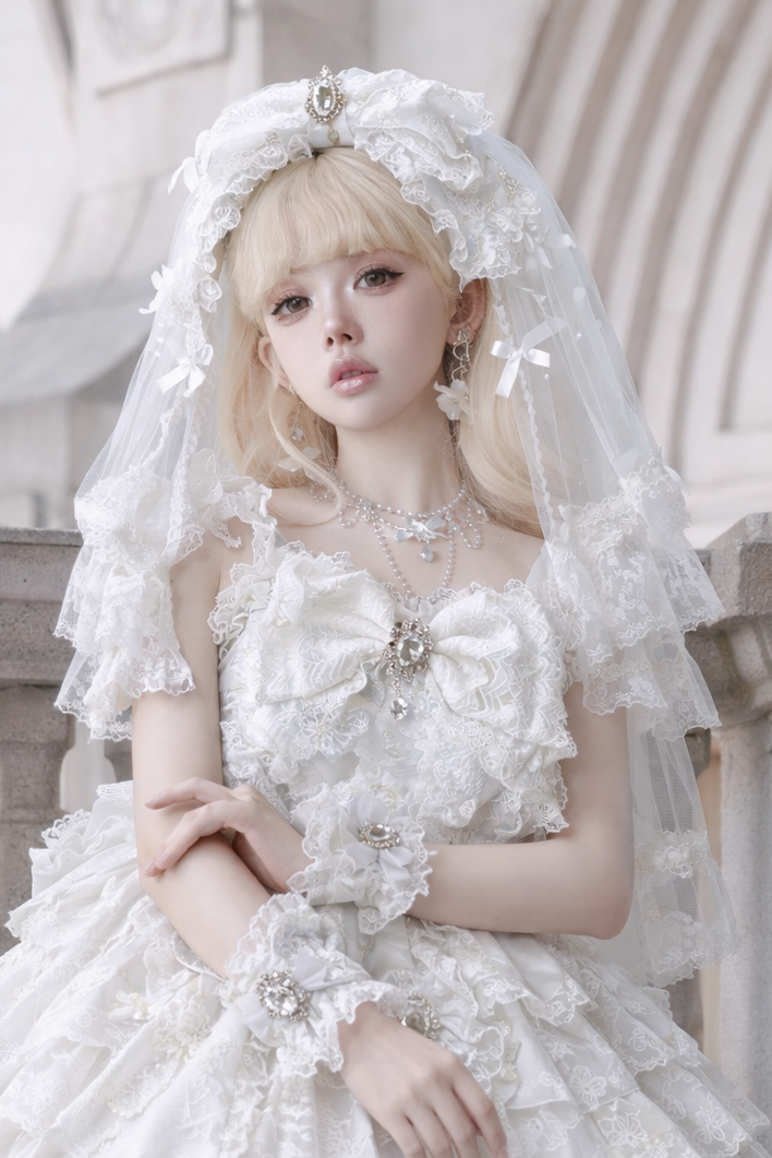 [pre-order Deadline: May 13] Blue/white/light Green Butterfly Fantasy Dress + Complete Set