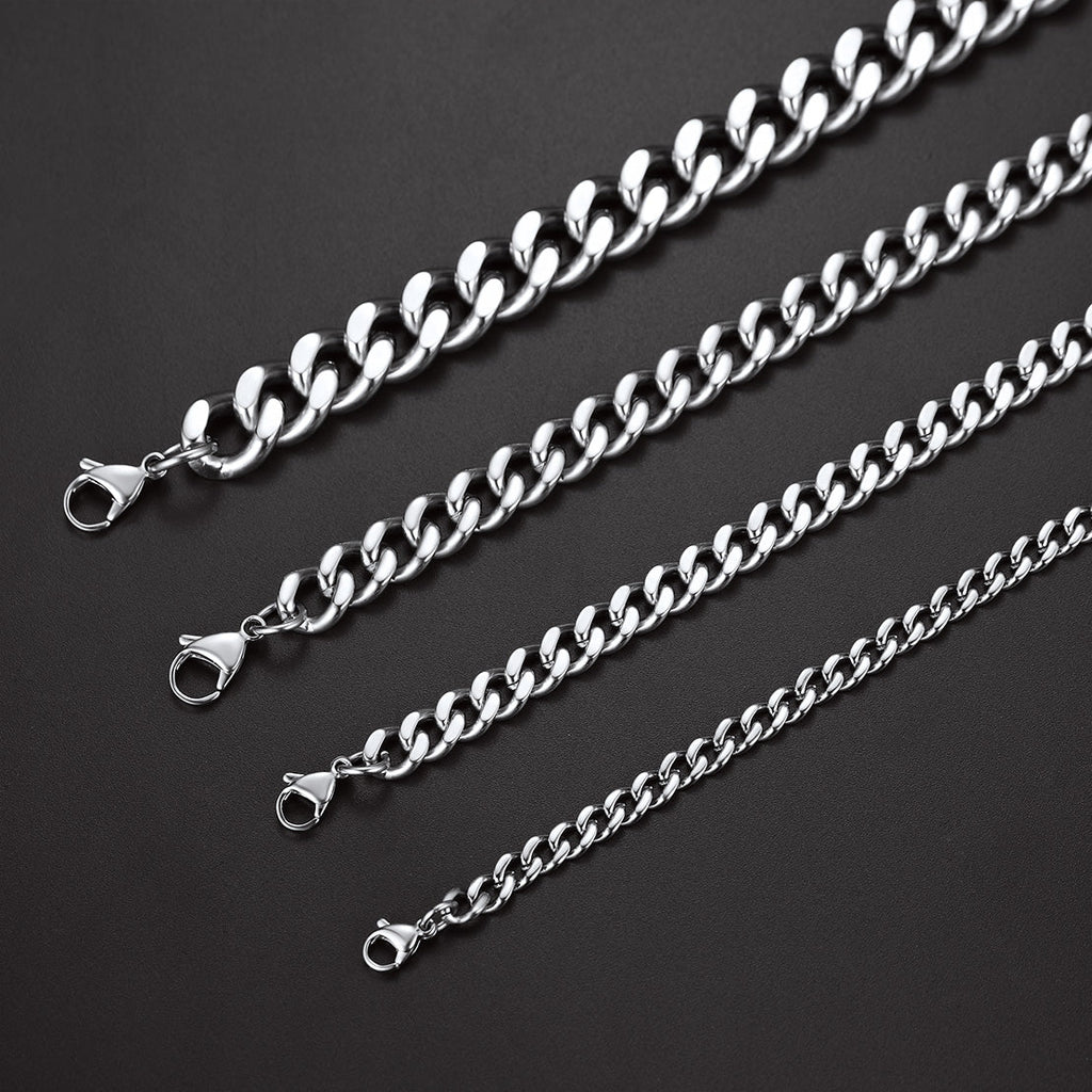 Thick Cuban Chain Link Bracelet for 5/7/9/12mm Width