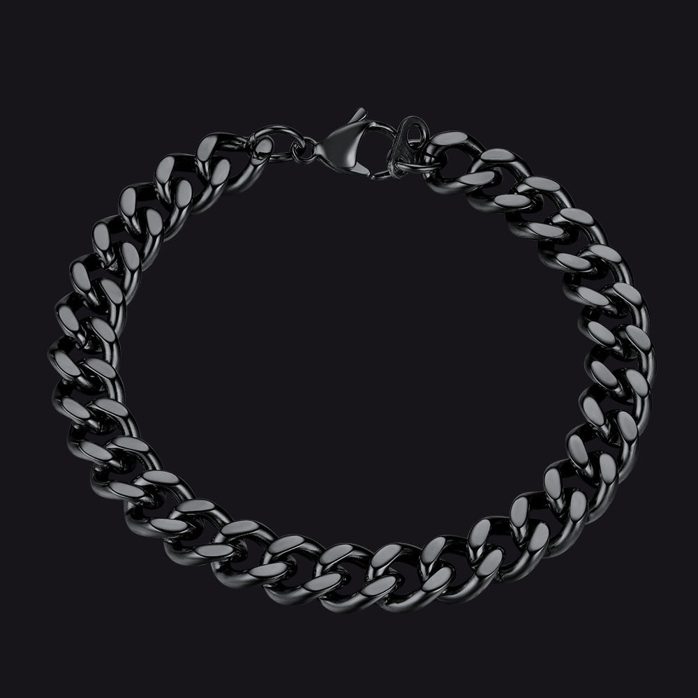 Thick Cuban Chain Link Bracelet for 5/7/9/12mm Width