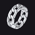 Chunky Cuban Link Chain Ring for Stainless Steel