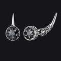 Viking Rune Fang Stud Earrings for ��� Nordic Star Cz Earrings