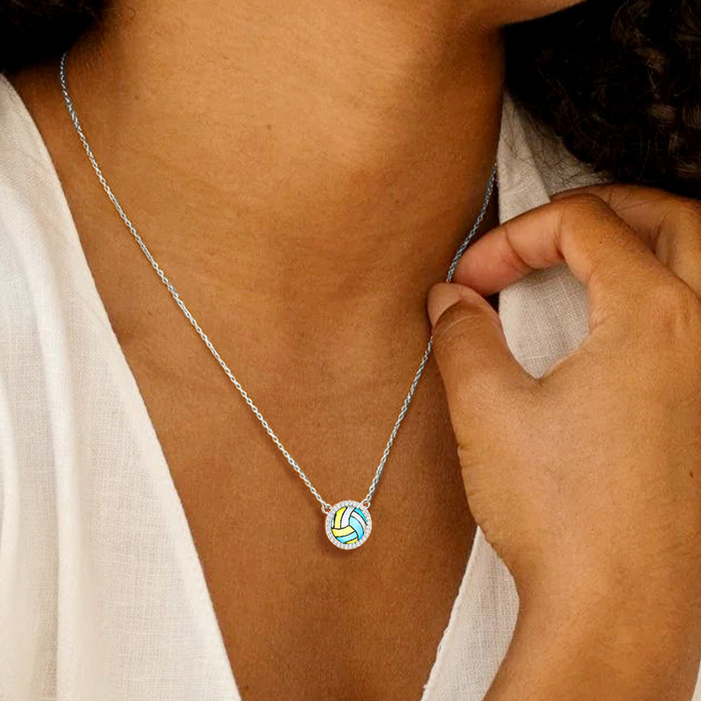 Custom Cz Sports Pendant Necklace With Name Tag for Fans Athlete