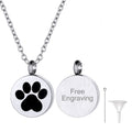 Customized Pet Footprints Urn Necklace for Ashes Memorial Gift