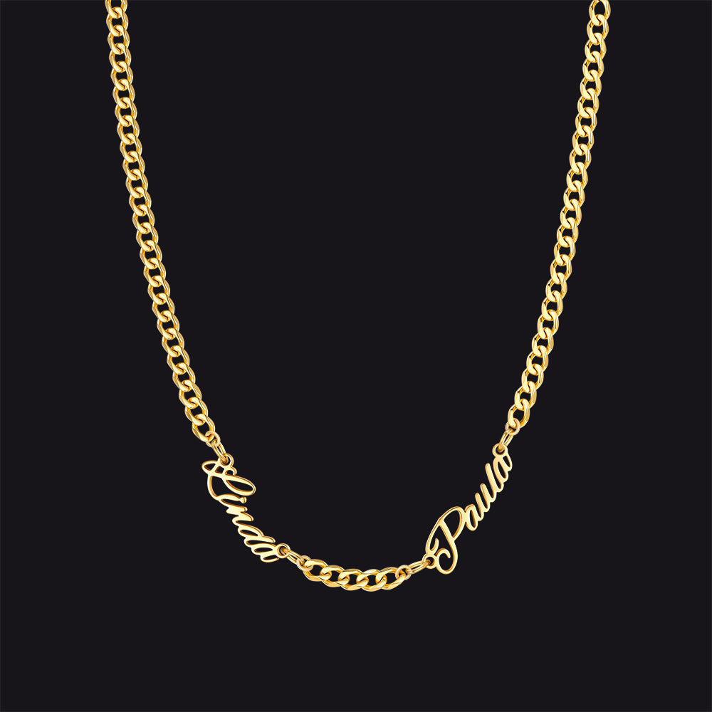 Customized Name Necklace With Cuban Link Chain for