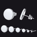 6 Pairs Punk Round Stud Earrings Set for