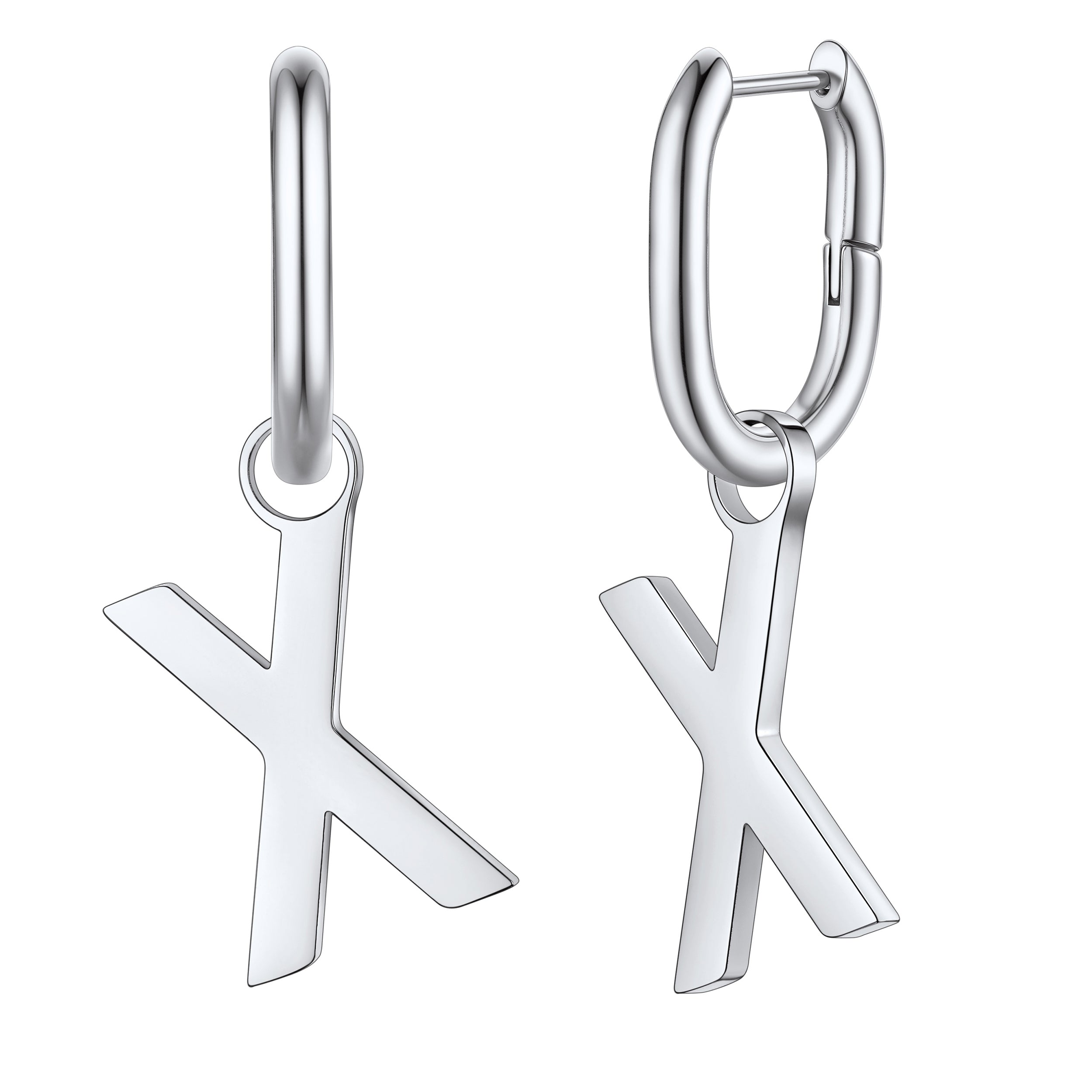 Hypoallergenic Initial Letter Dangle Earrings for
