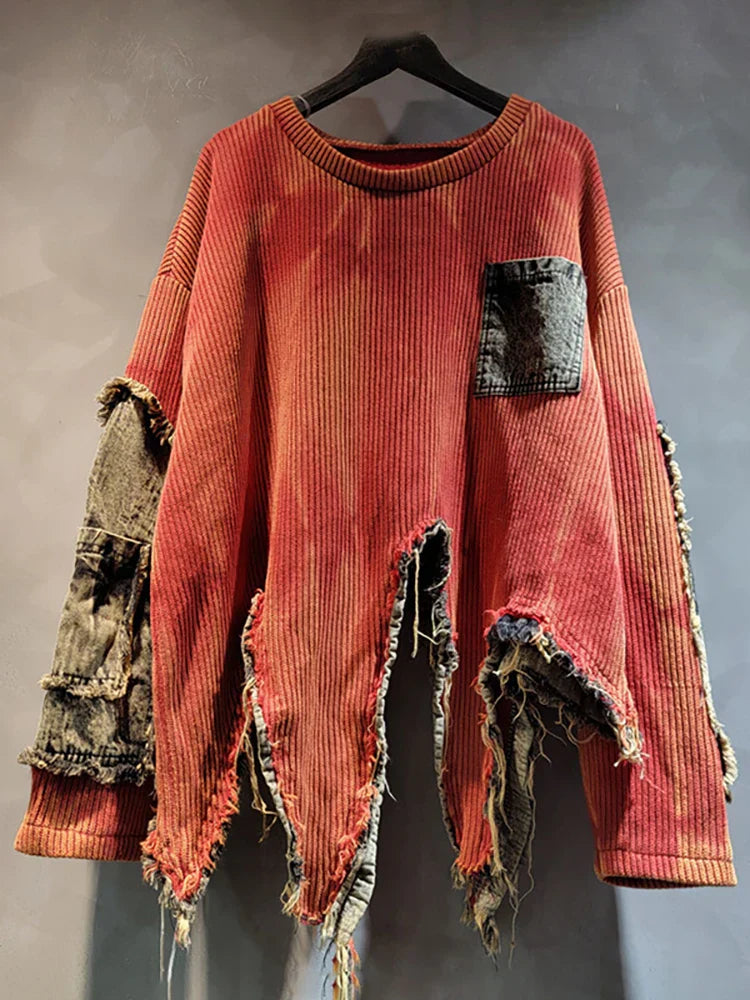 Loose Pullover Red