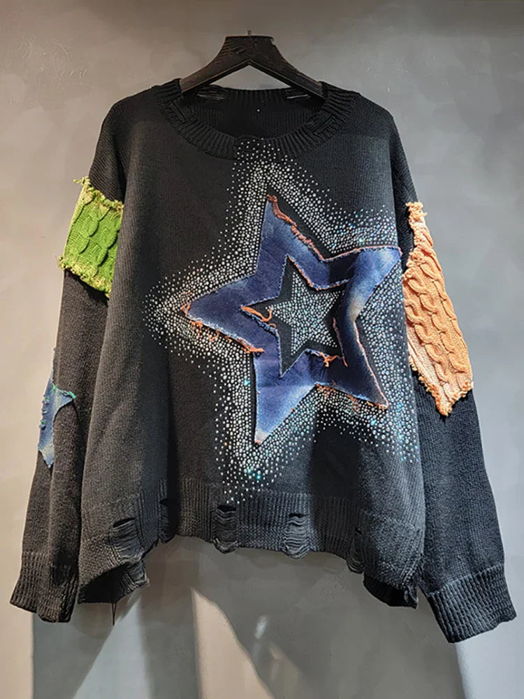 Loose Fit Pullover Black