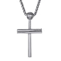 Baseball Bat Cross Necklace Sport Pendant for