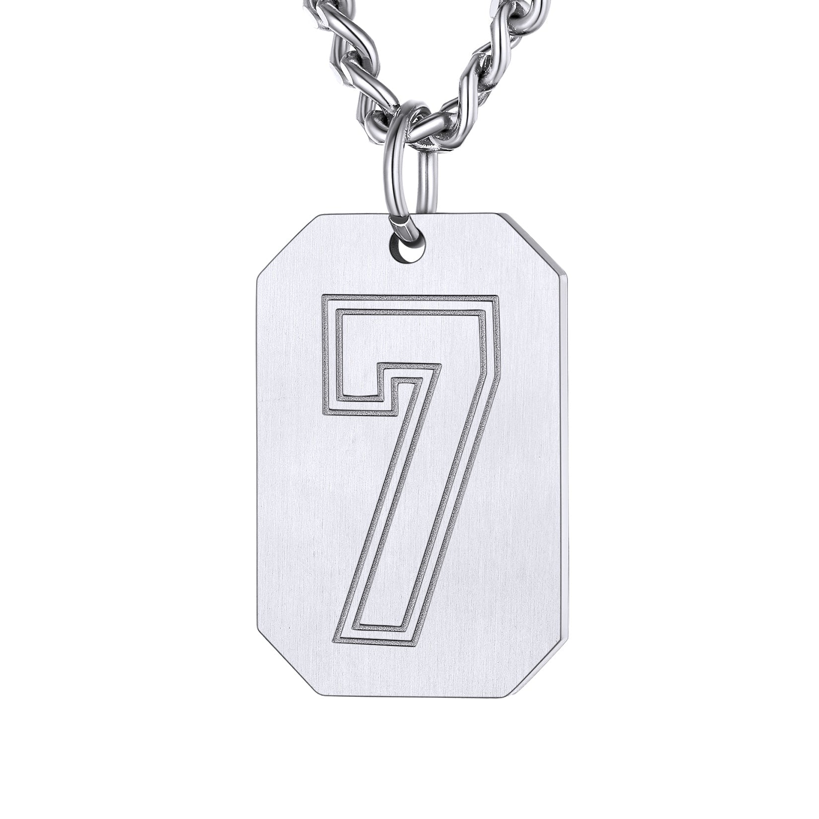 Custom Baseball Jersey Number Dog Tag Necklace for Sport