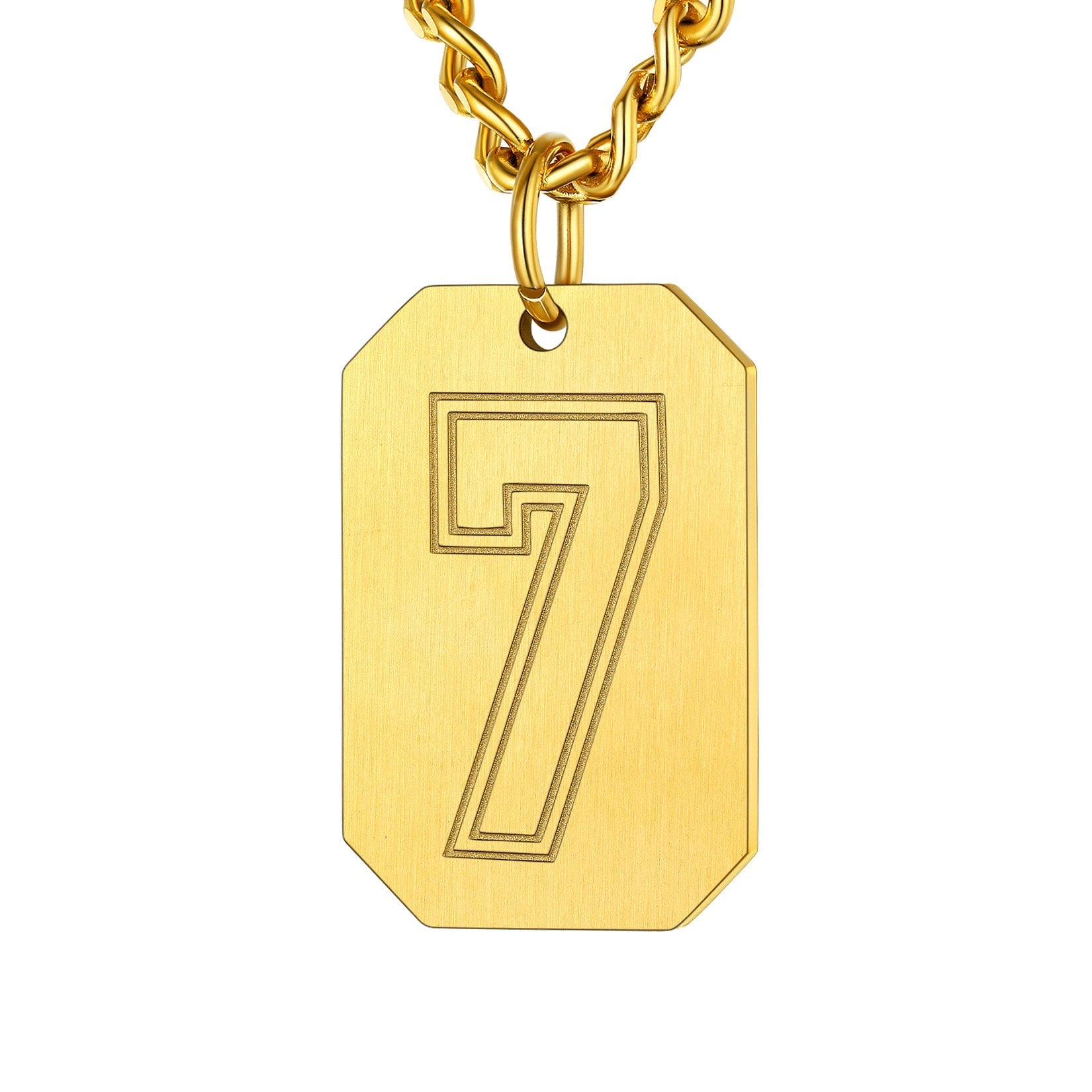 Custom Baseball Jersey Number Dog Tag Necklace for Sport