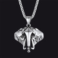 Stainless Steel African Elephant Necklace for