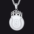 Custom Sports Necklace Name Tag With Jersey Number for Fans Athlete