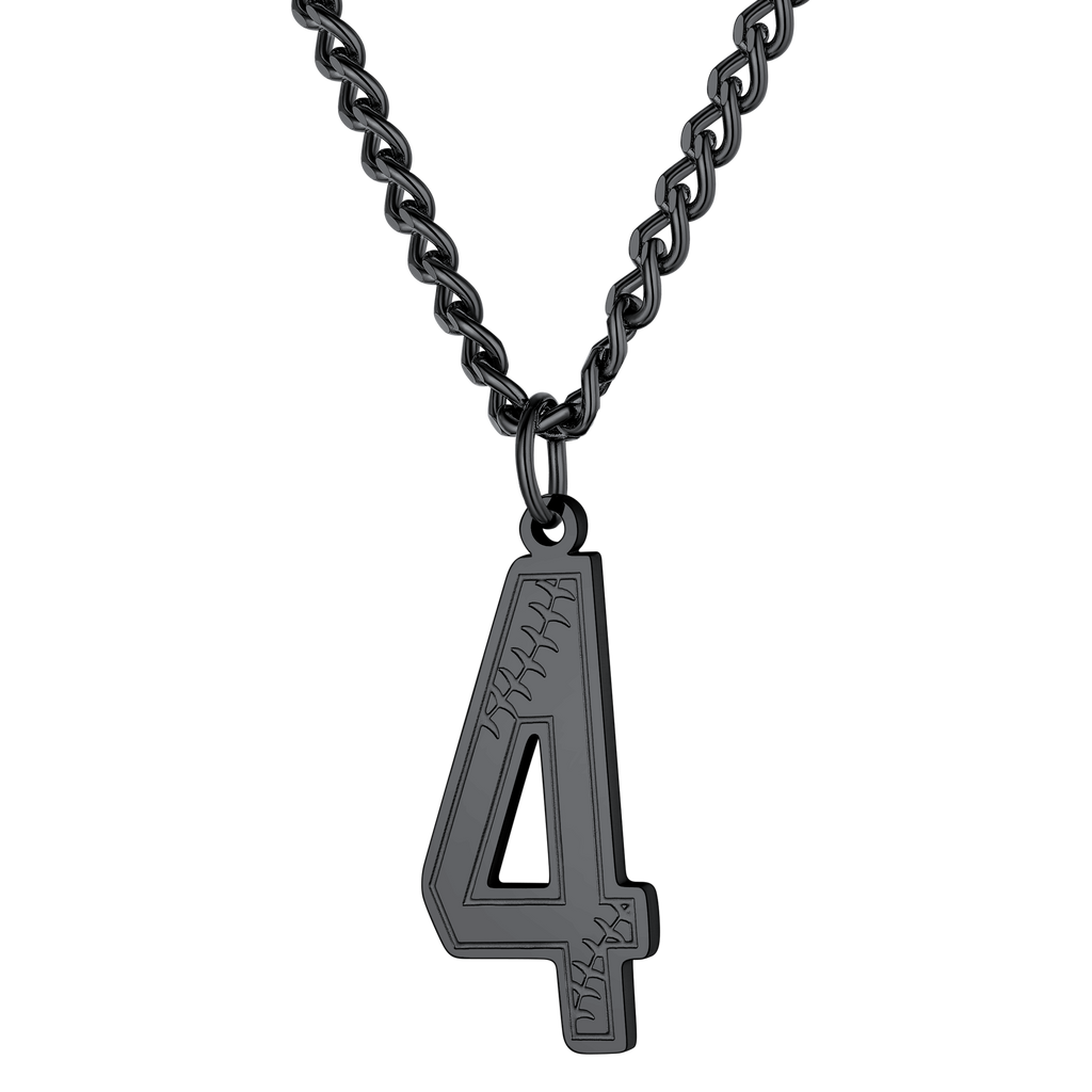 Custom Baseball Jersey Number Pendant Necklace for