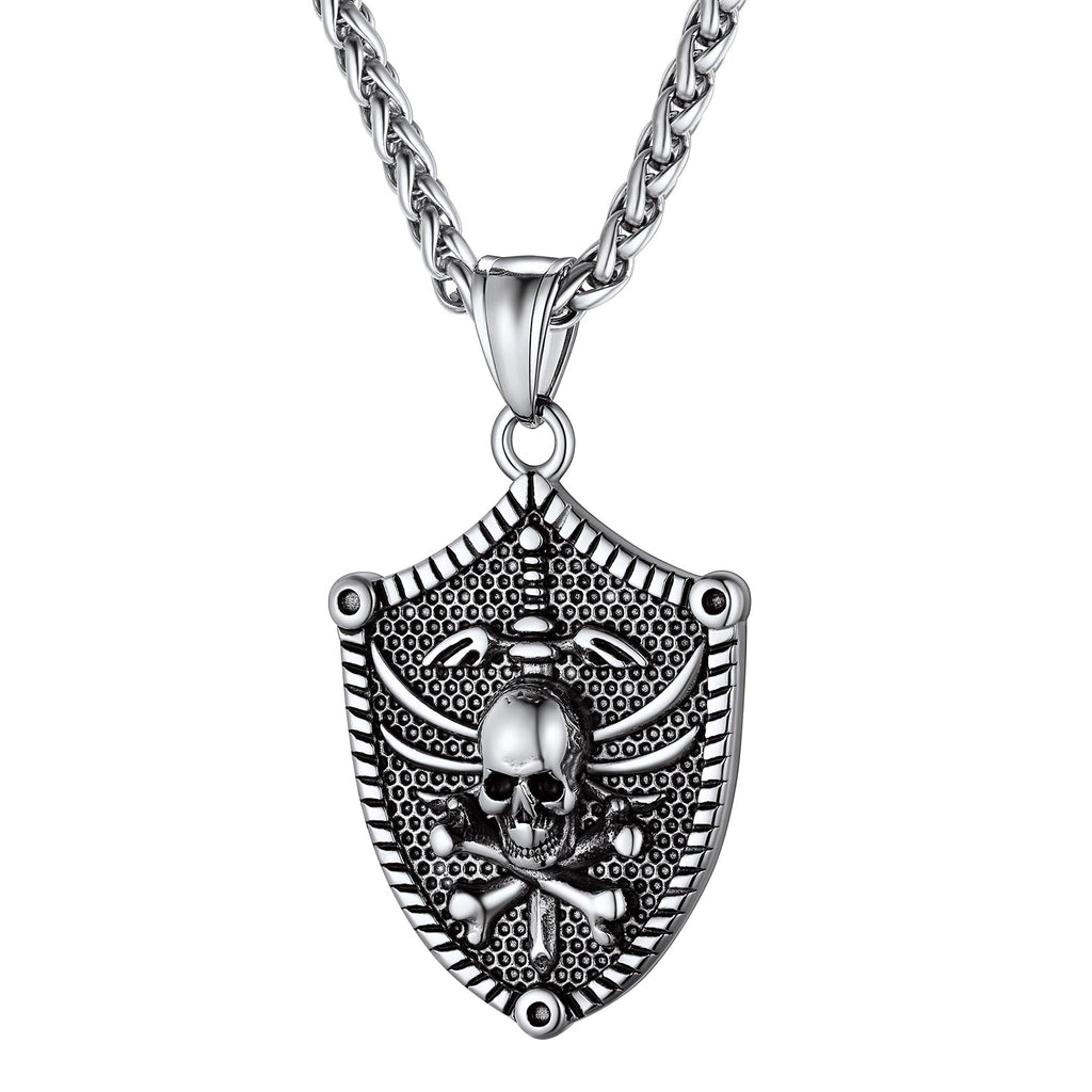 Flash Viking Norse Runes Skull Necklaces for Man