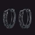 Gothic Punk Dragon Hollow Hoop Huggie Earrings for