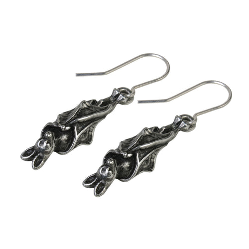 Awaiting the Eventide Alchemy Gothic Bat Earrings