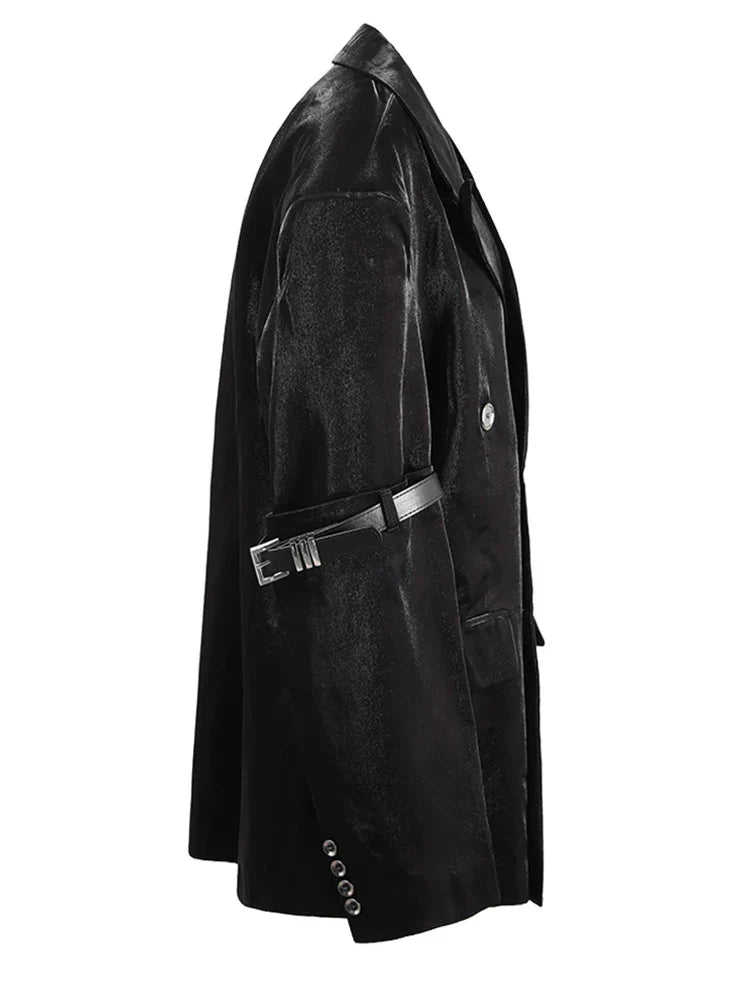 Leather Blazer Black