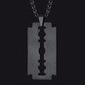 Eboy Razor Blade Dog Tag Pendant Necklace for