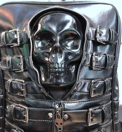 Skull Leather Backpack