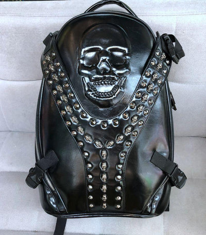 Leather Skull Backpack