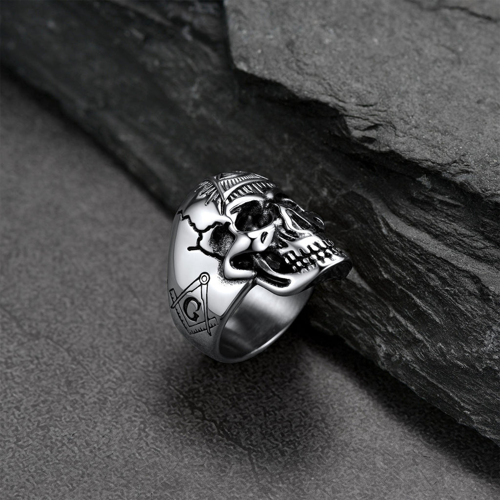Eye of Providence Skull Ring for