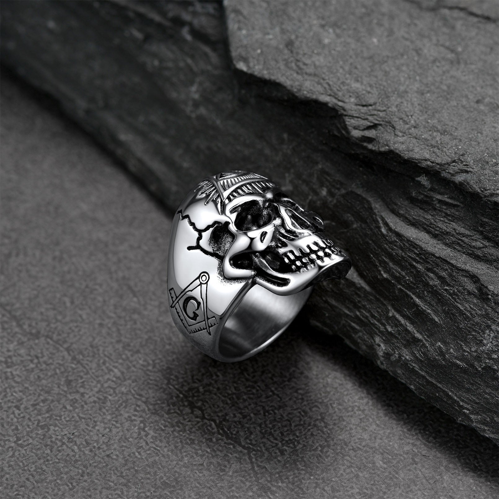 Eye of Providence Skull Ring for