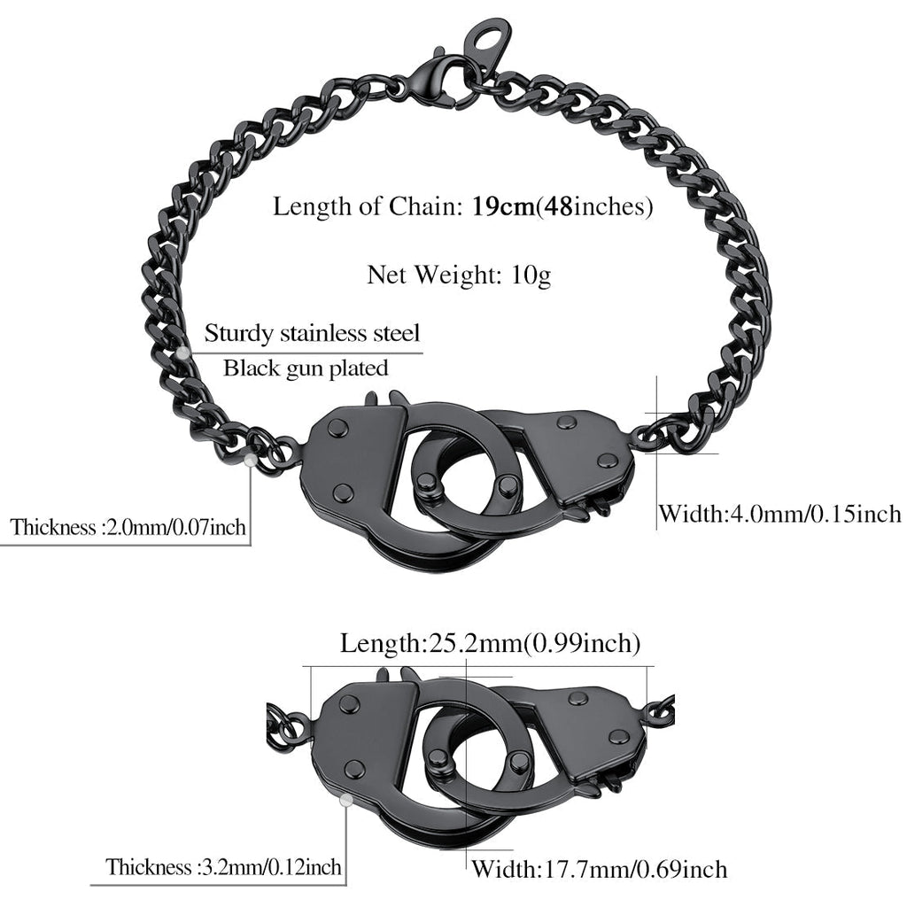 4mm Handcuff Chain Bracelet for Stainless Steel