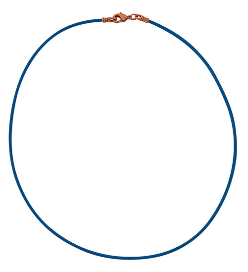Antique Copper 1.8mm Fine Royal Blue Leather Cord Necklace