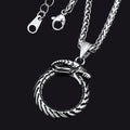 Dragon Circle Pendant Necklace for