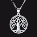 Sterling Silver Celtic Knot Tree of Life Necklace for